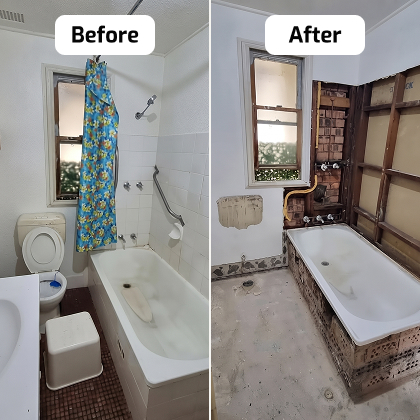 Before and after demolition work 3