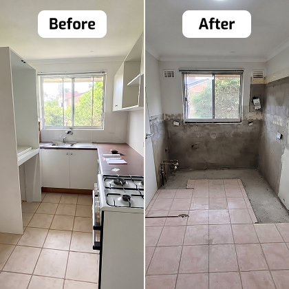 Before and after demolition work 5